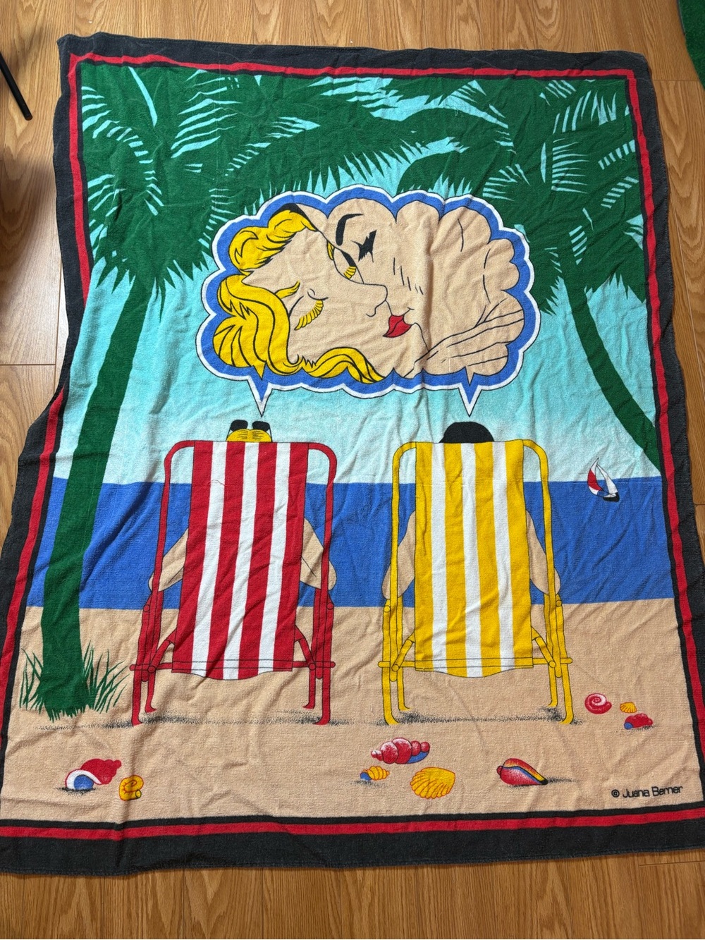 Kaufman Juana Barner Beach Towel 80’s